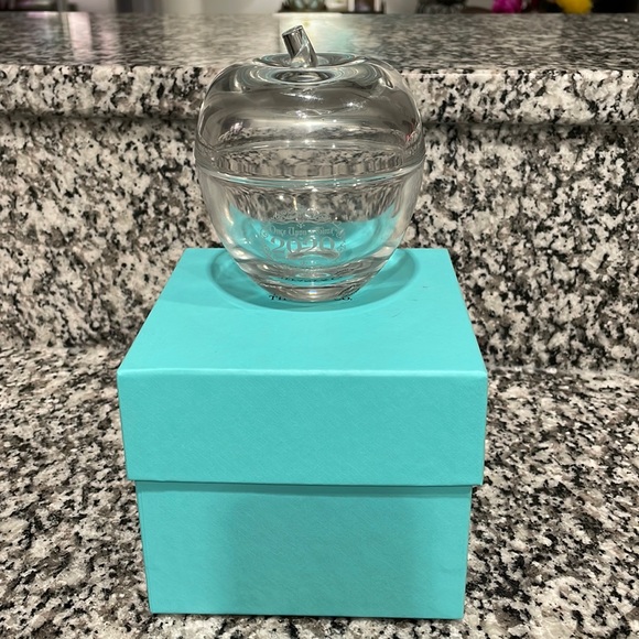 Tiffany & Co. Accents Tiffany Co Lead Crystal Apple Ring Holder